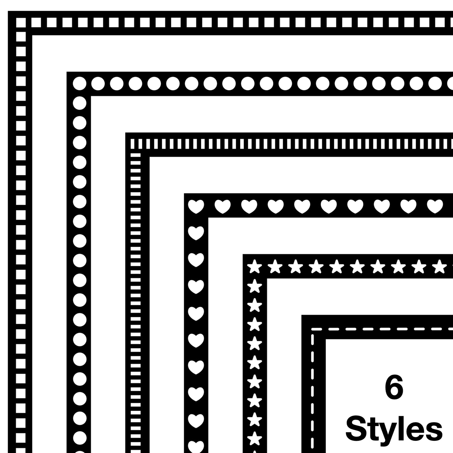 Border Clipart Set 21 - Colorful - Page Borders and Frames