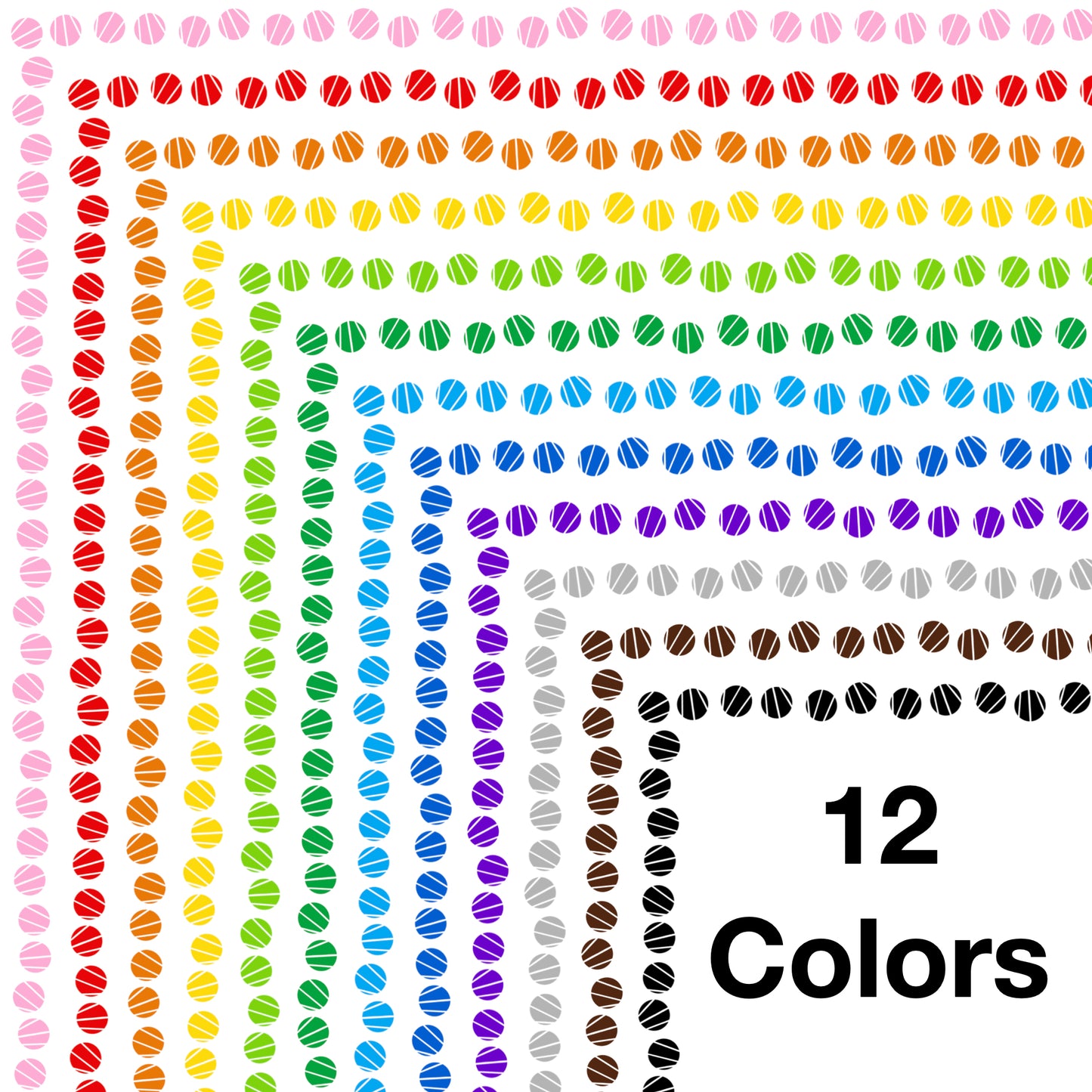 Border Clipart Set 4 - Colorful - Page Borders and Frames