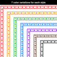 Border Clipart Set 65 - Colorful - Page Borders and Frames