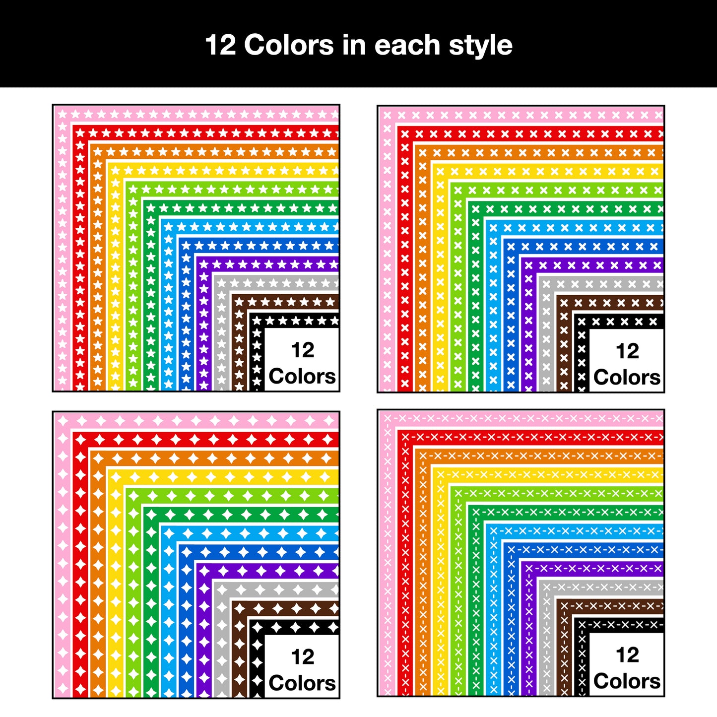 Border Clipart Bundle 6 - Colorful - Page Borders and Frames