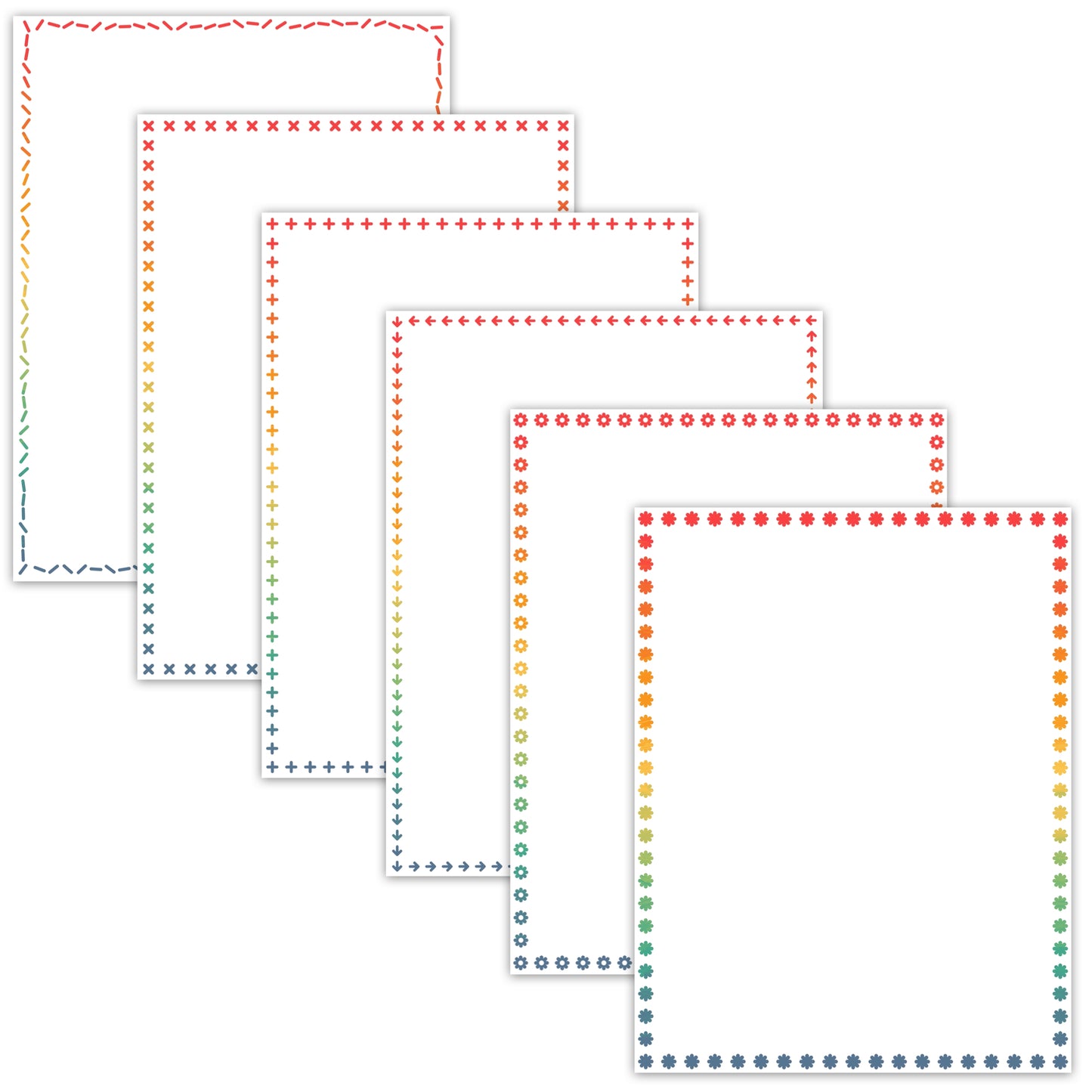 Border Clipart Set 42 - Vintage Rainbow - Page Borders and Frames