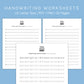 Handwriting Practice Sheets - Hello World Font