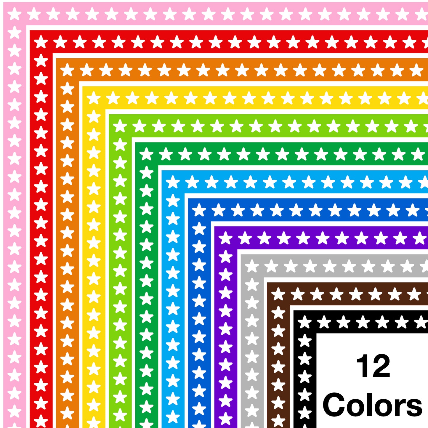 Border Clipart Set 21 - Colorful - Page Borders and Frames
