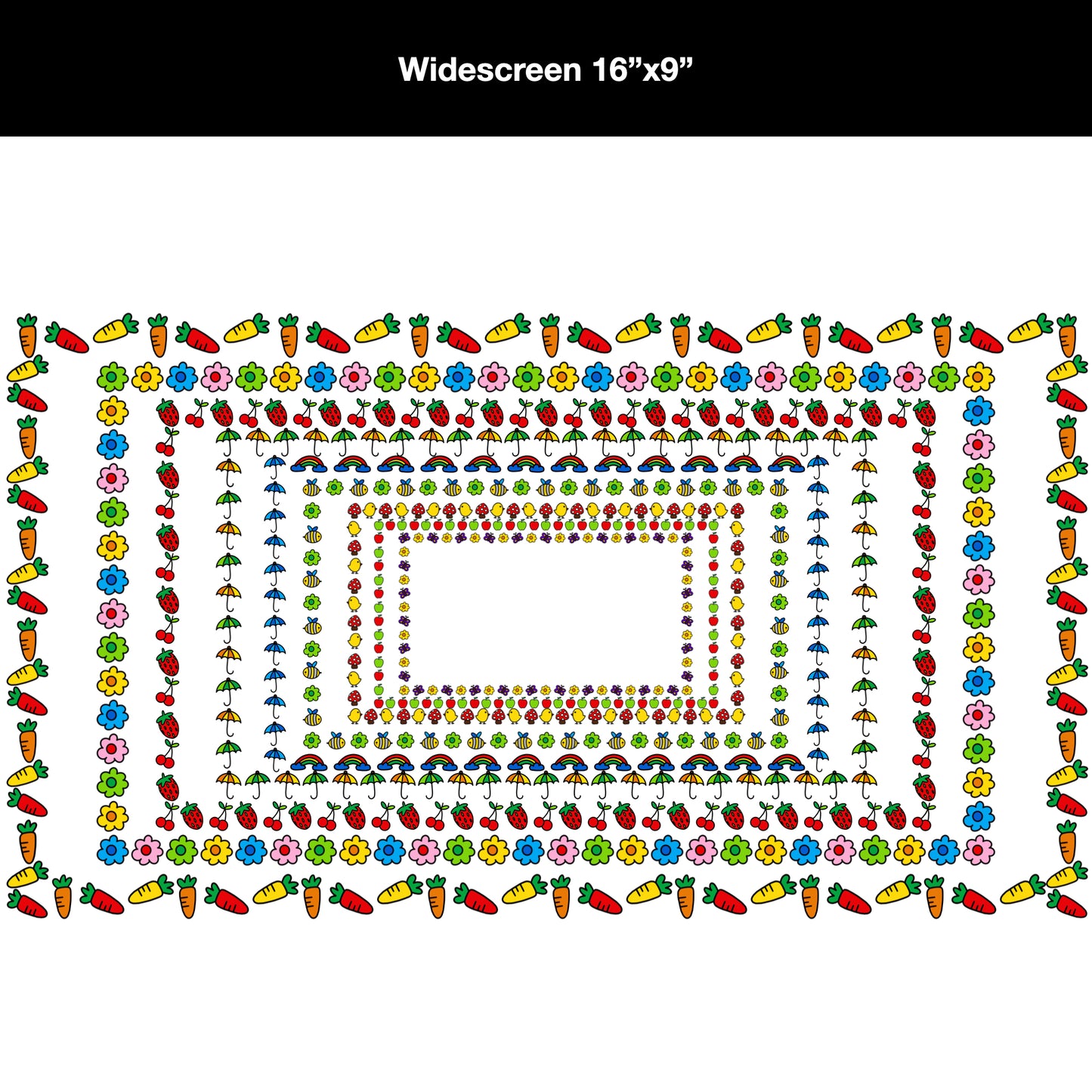Widescreen Border Clipart Set 9 - Google Slides and PowerPoint