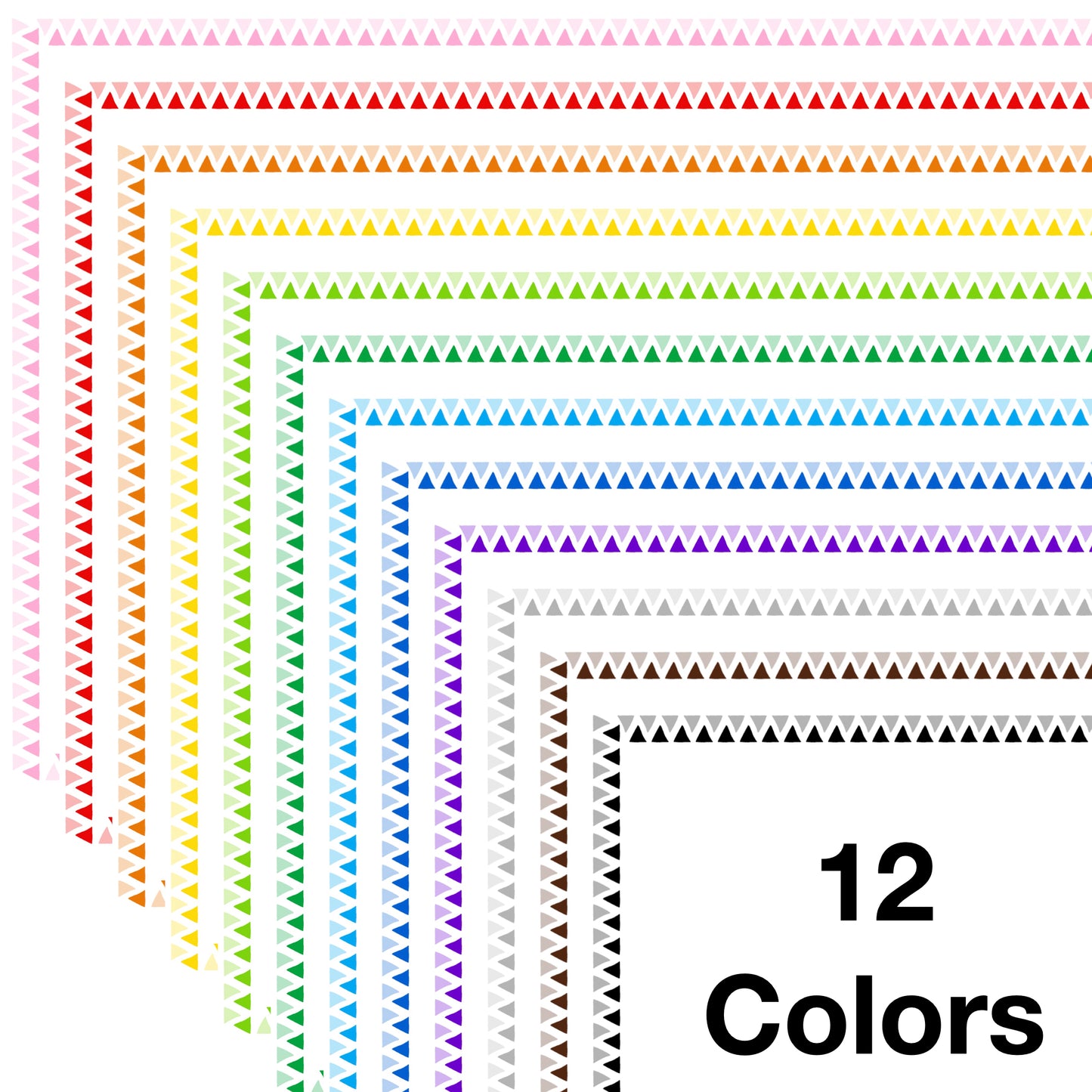 Widescreen Border Clipart Set 5 - Colorful - Google Slides and PowerPoint
