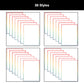 Border Clipart Bundle 19 - Vintage Rainbow - Page Borders and Frames
