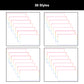 Widescreen Border Clipart Bundle 20 - Pastel Rainbow - Google Slides