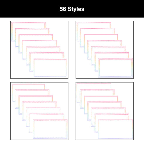 Widescreen Border Clipart Bundle 20 - Pastel Rainbow - Google Slides ...