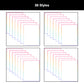 Border Clipart Bundle 20 - Pastel Rainbow - Page Borders and Frames
