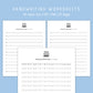 Handwriting Practice Sheets - Simplicity Font