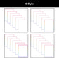 Border Clipart Bundle 12 - Pastel Rainbow - Page Borders and Frames