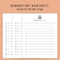 Handwriting Practice Sheets - Peaceful Font