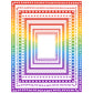 Border Clipart Set 40 - Rainbow - Page Borders and Frames