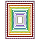 Border Clipart Set 31 - Colorful Scallop - Page Borders and Frames