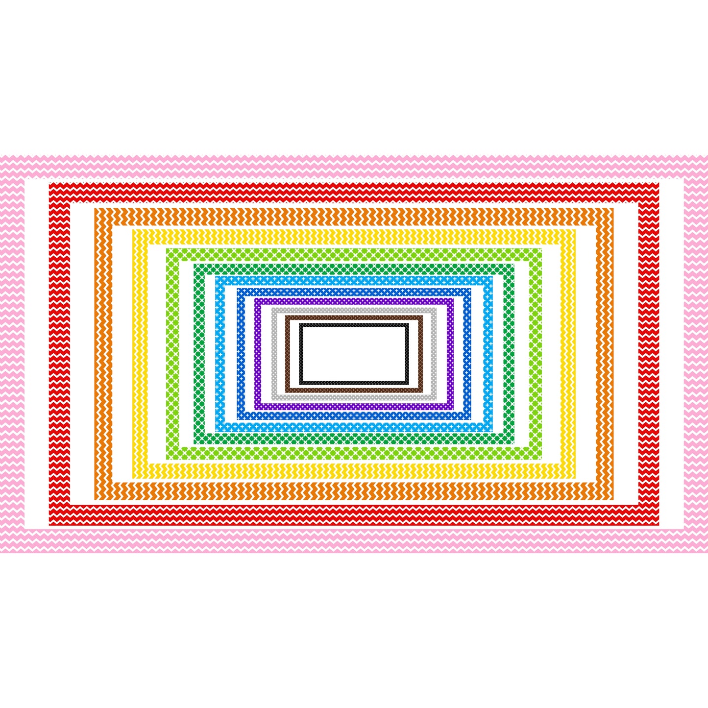 Widescreen Border Clipart Set 28 - Colorful - Google Slides and PowerPoint