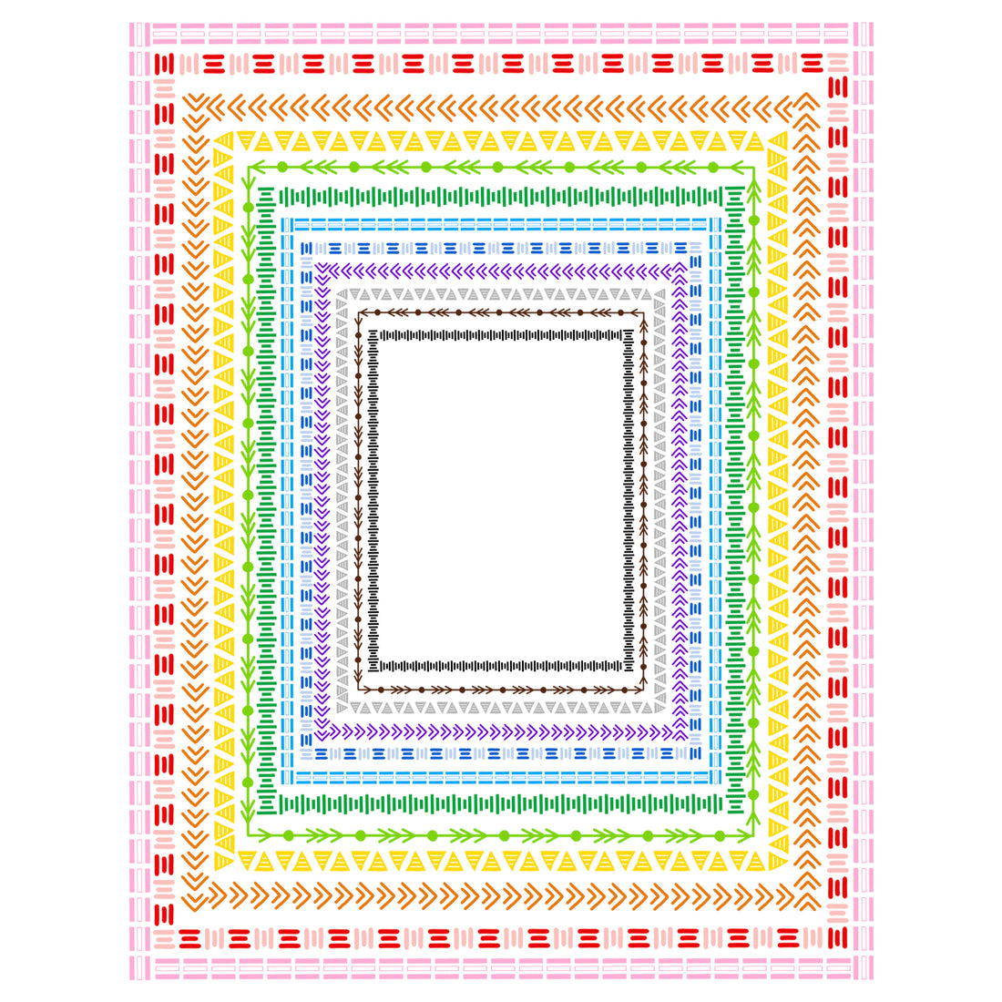 Border Clipart Set 3 - Colorful - Page Borders and Frames – kjunstudio
