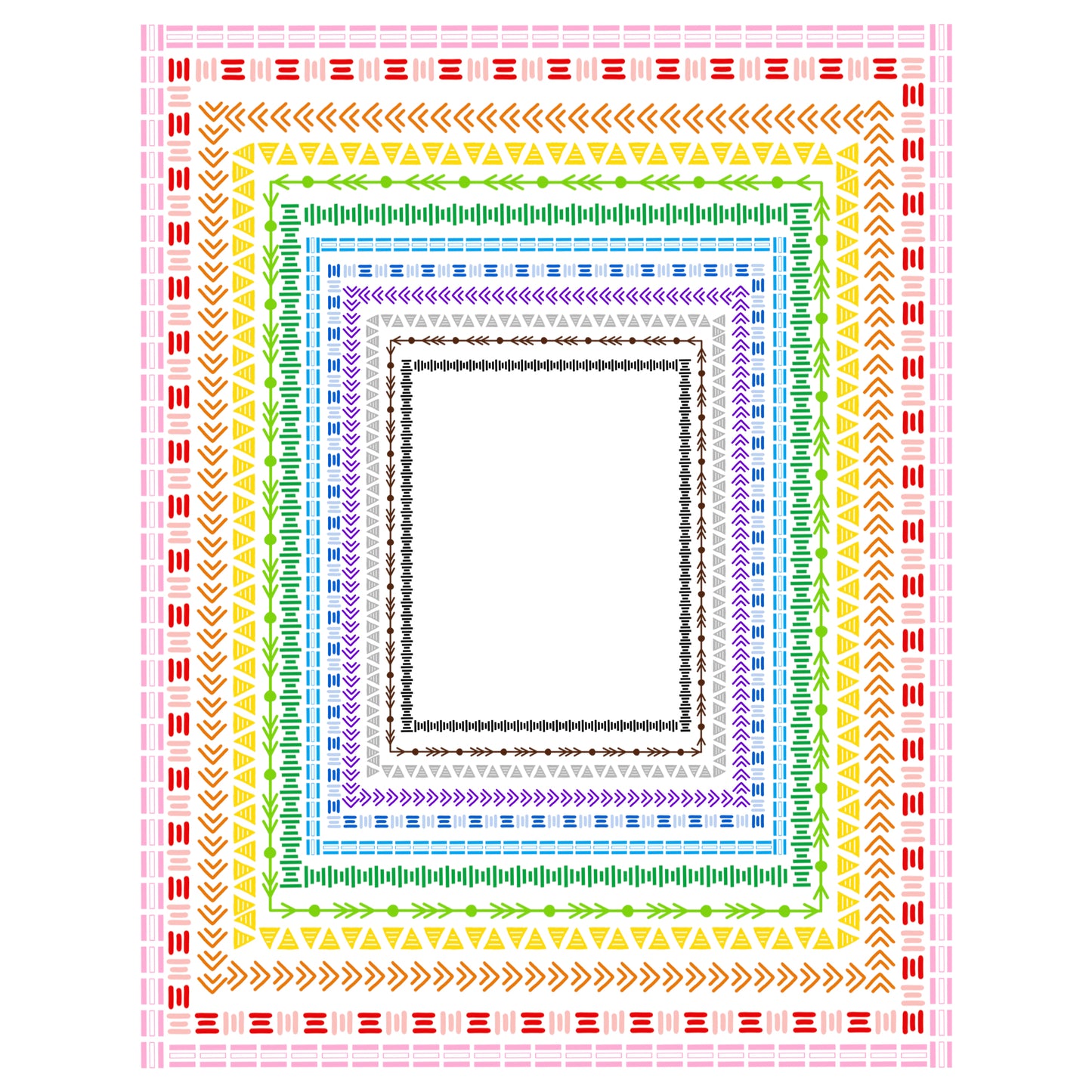 Border Clipart Set 3 - Colorful - Page Borders and Frames
