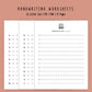 Handwriting Practice Sheets - Simple Notes Font