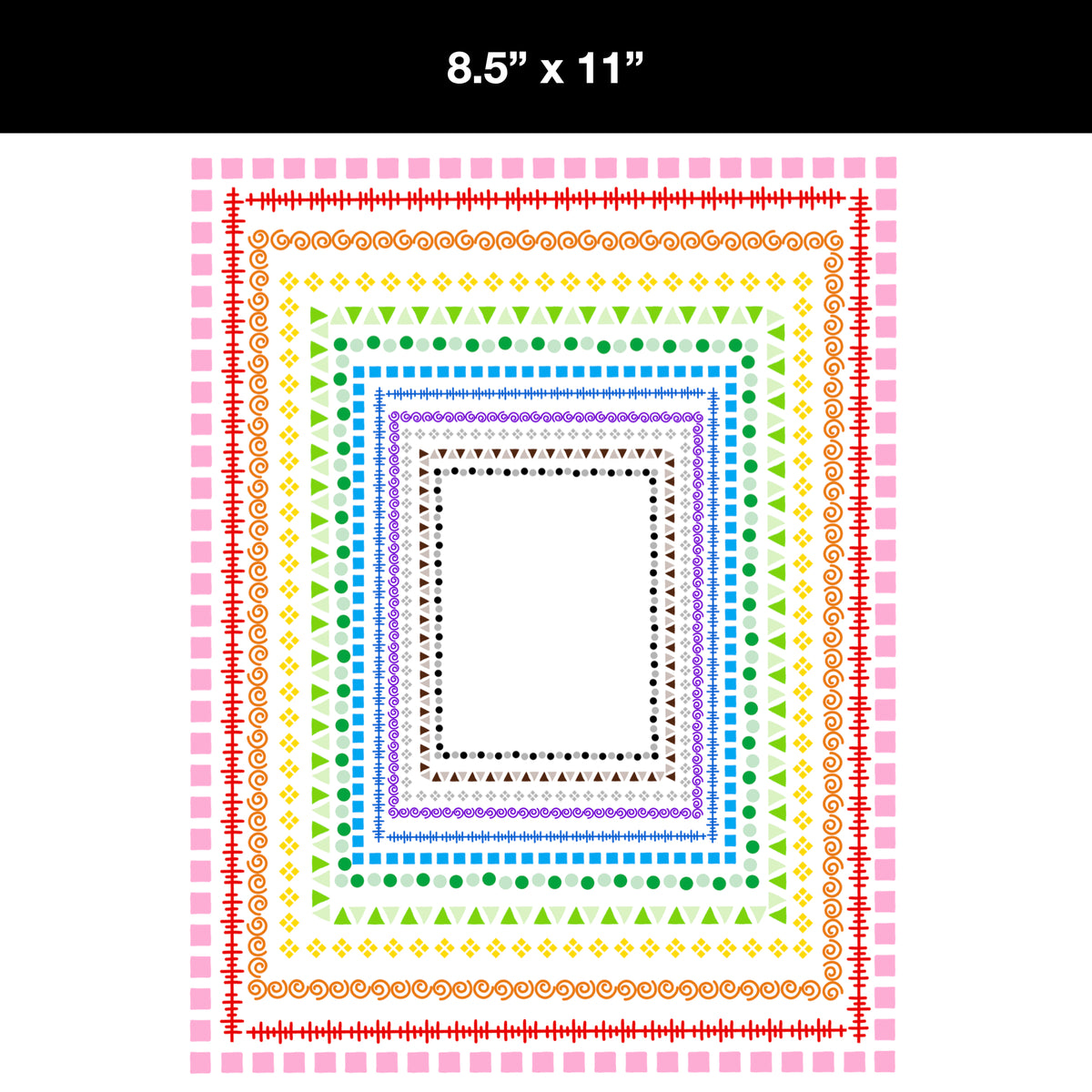 Border Clipart Bundle 1 - Colorful - Page Borders and Frames – kjunstudio