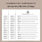 Handwriting Practice Sheets - Compassion Font