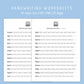 Handwriting Practice Sheets - Simplicity Font