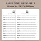 Handwriting Practice Sheets - Compassion Font