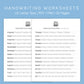 Handwriting Practice Sheets - Hello World Font