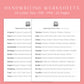 Handwriting Practice Sheets - Cute Notes Font