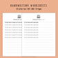 Handwriting Practice Sheets - Peaceful Font