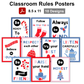 Classroom Rules Posters - Blue Winter
