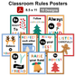 Classroom Rules Posters - Bright Christmas