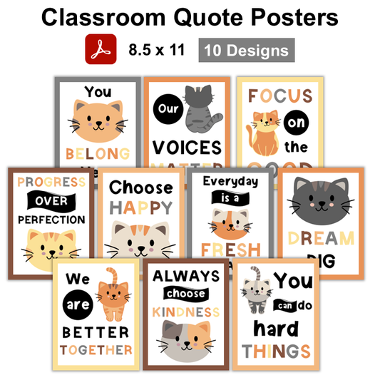 Classroom Quote Posters - Little Cat