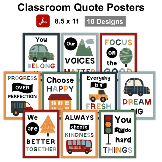Classroom Quote Posters - Little Town