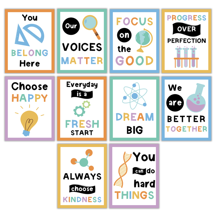 Classroom Quote Posters - Pastel Science
