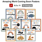 Amazing Work Coming Soon Posters - Neutral Rainbow