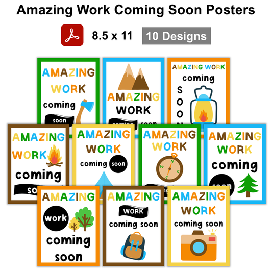 Amazing Work Coming Soon Posters - Camping