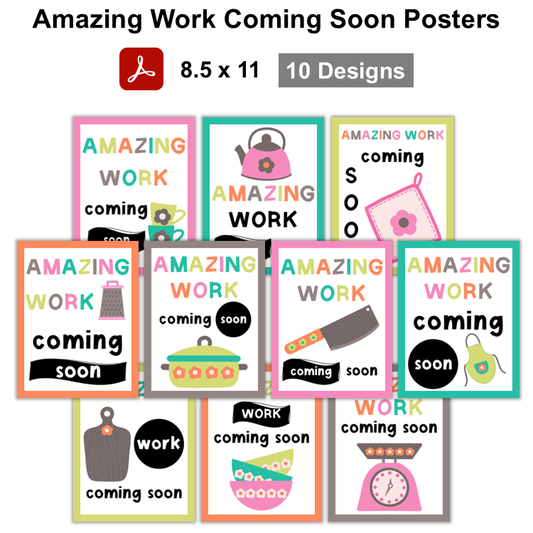 Amazing Work Coming Soon Posters - Kitchen Utensils