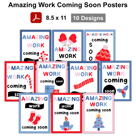 Amazing Work Coming Soon Posters - Blue Winter