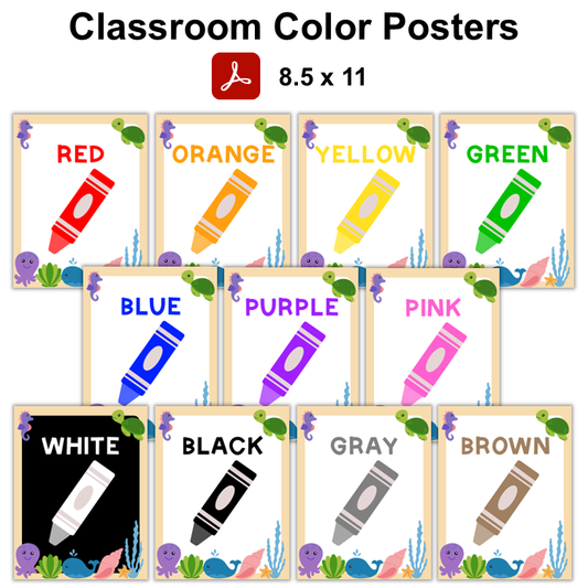 Classroom Color Posters - Under the Sea