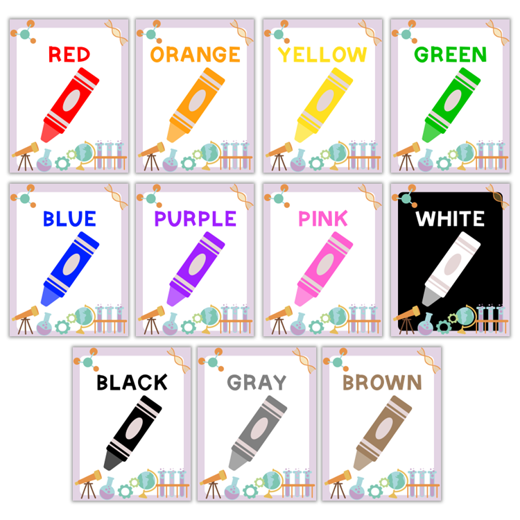Classroom Color Posters - Pastel Science