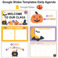 Google Slides Templates Daily Agenda - Purple Halloween | Editable