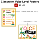 Classroom Voice Level Posters - Hello Summer