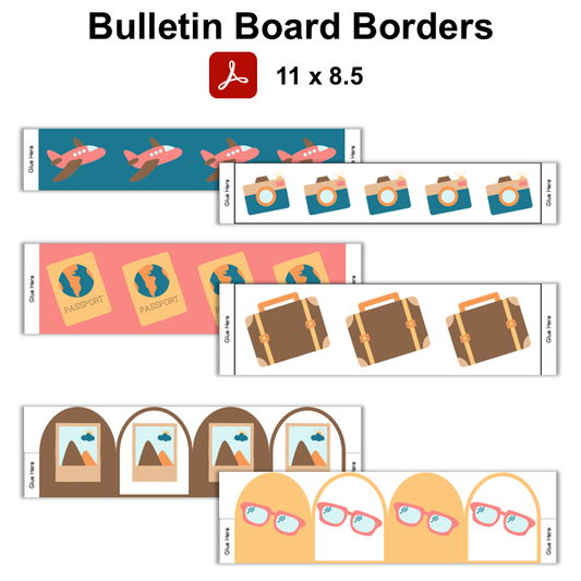 Bulletin Board Borders - Travel the World