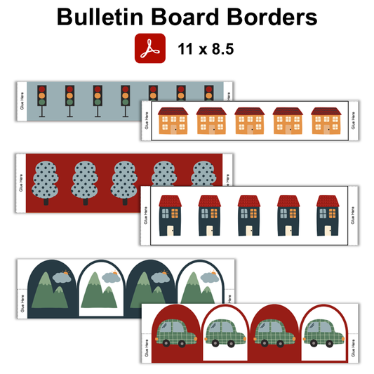 Bulletin Board Borders - Little Town