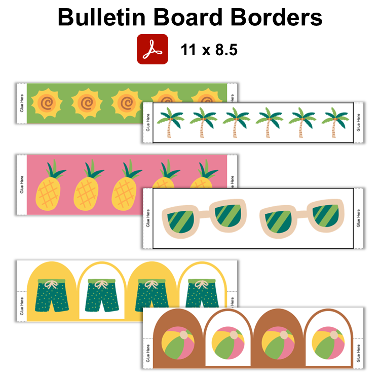 Bulletin Board Borders - Hello Summer