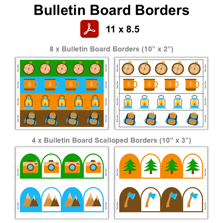 Bulletin Board Borders - Camping