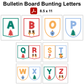 Bulletin Board Bunting Letters  - Bright Christmas