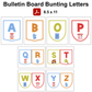 Bulletin Board Bunting Letters  - Colorful Baking
