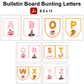 Bulletin Board Bunting Letters  - Pink Halloween