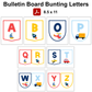 Bulletin Board Bunting Letters  - Cute Transportation